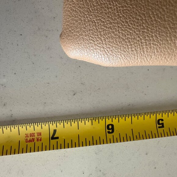 Handcrafted Beige Crossbody Bag With Red & Blue Accent Stitching Tassel Detail & - Picture 5 of 10